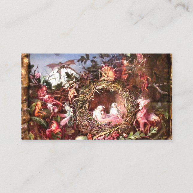 Fairies In A Birds Nest By John Anster Fitzgerald Visitenkarte (Vorderseite)