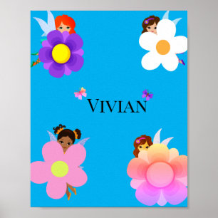 Fairies mit Blume Poster