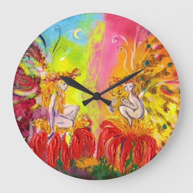 FAIRIES OF DAWN GROßE WANDUHR (Vorderseite)