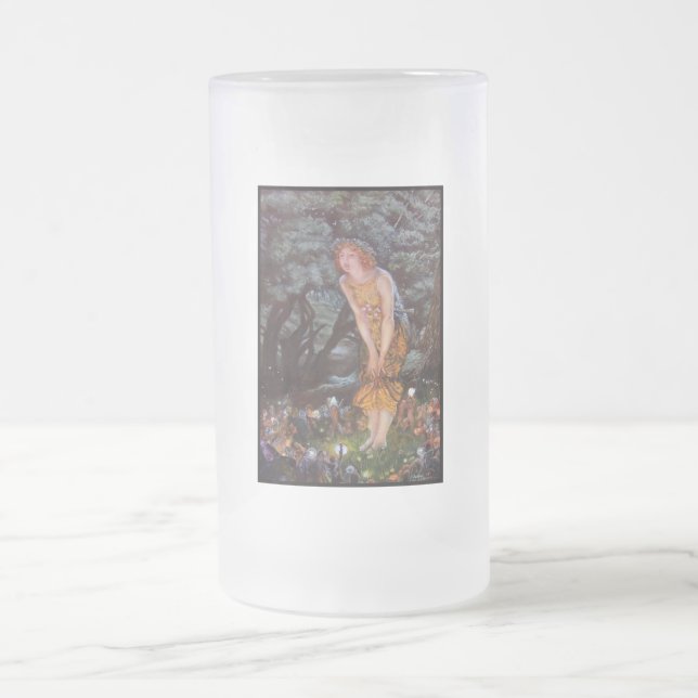 Fairies on a Midsommer Night in Girls Dream Mattglas Bierglas (Mittel)