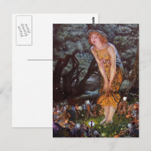 Fairies on a Midsommer Night in Girls Dream Postkarte