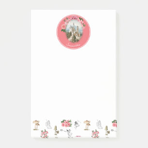 Fairies Rosa Mushroom Fairy Castle Monogram Post-it Klebezettel