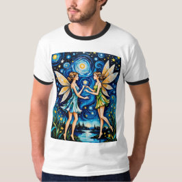 Fairies Sharing Stars Night Sky Shirt