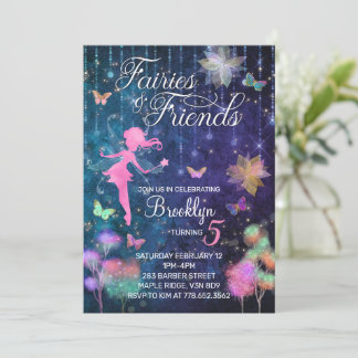 Fairies und Friends Einladung zum Geburtstag