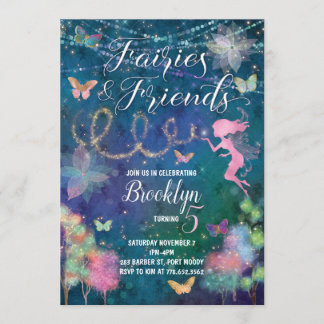 Fairies und Friends Einladung zum Geburtstag