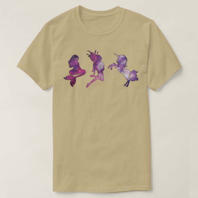 Fairies Unicorns Mermaids Galay Graphic gestört T-Shirt (Design vorne)