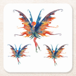 Fairies Wasserfarbe Kunst Untersetzer