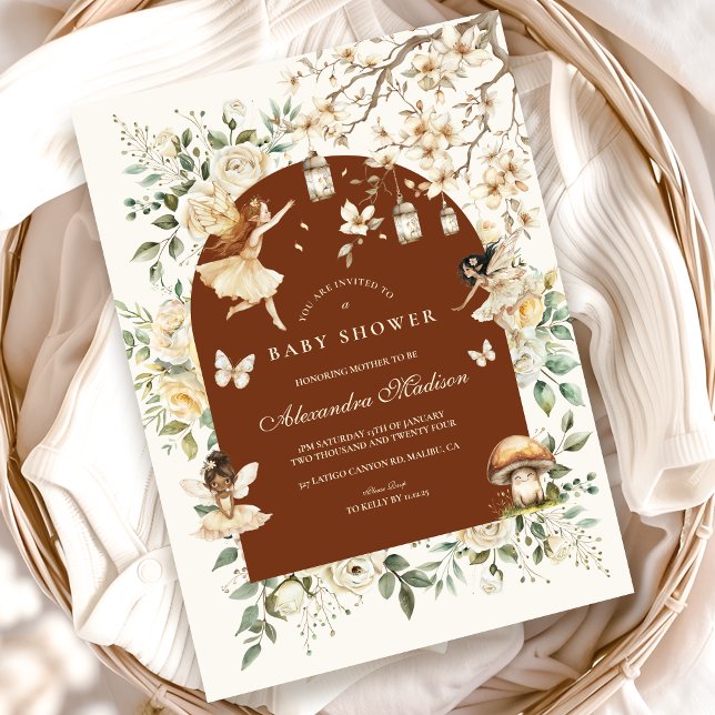 Fairies Wildblumen Blume Meadow Baby Dusche Einladung (Von Creator hochgeladen)