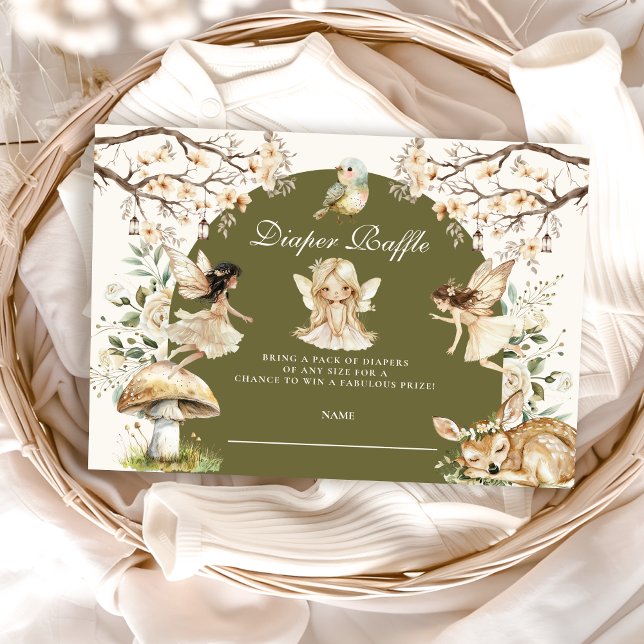 Fairies Wildblumen Blume Meadow Diapper Raffle Begleitkarte (Von Creator hochgeladen)