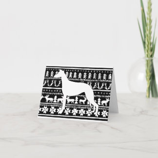 Fairisle Sighthouse Weihnachten Linocut Karte