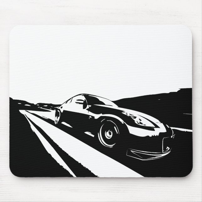 Fairlady 350Z schwarze Mausunterlage Mousepad (Vorne)