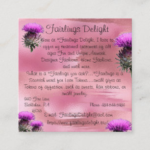 Fairlings Delight's Business Card 53086 Quadratische Visitenkarte