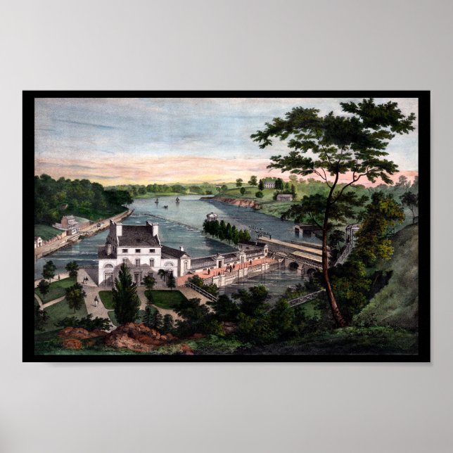 Fairmont Water Works Philadelphia PA Print Poster (Vorne)