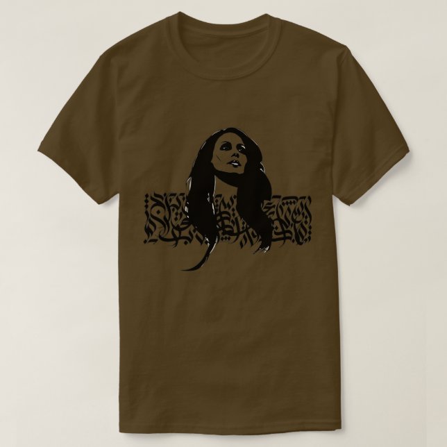 Fairouz Sammlung Arabische Kalligrafie von Fadi Ne T-Shirt (Design vorne)