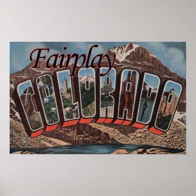 Fairplay, Colorado - Große Buchstabenszenen Poster (Vorne)