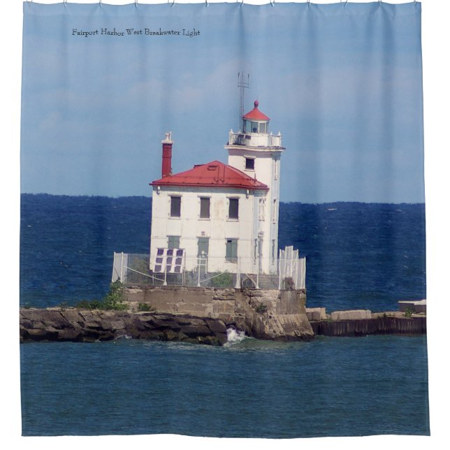 Fairport Harbour West Breakwater Light Duschvorhang (Vorderseite)