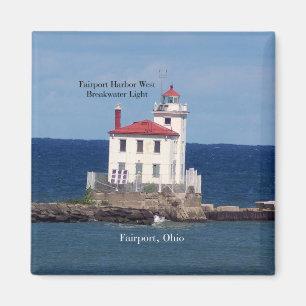 Fairport Harbour West Breakwater Light Magnet