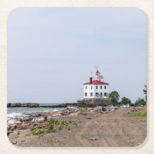 Fairport Harbour West Breakwater Lighthouse Rechteckiger Pappuntersetzer
