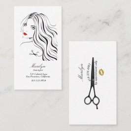 Fairstylist Silhouette Business Card Visitenkarte