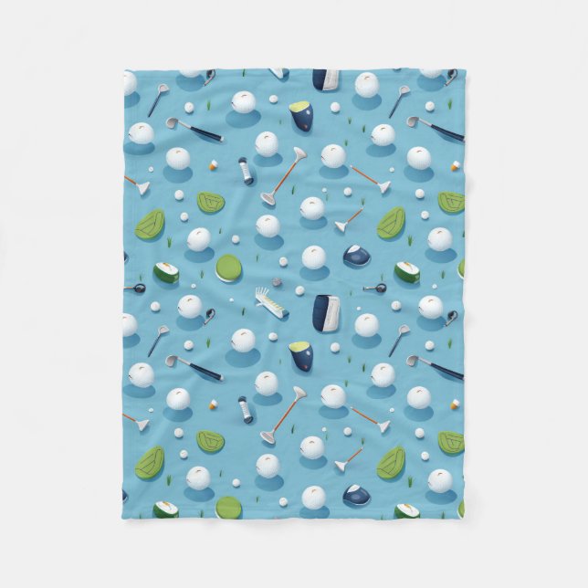 Fairway Finesse: Golf Essentials Musterspiel Fleecedecke (Vorderseite)