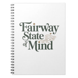 Fairway State Of Mind Minimaler Retro-Golf-Lebenss Notizblock
