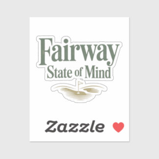 Fairway State Of Mind Retro-Golf-Lifestyle Aufkleber