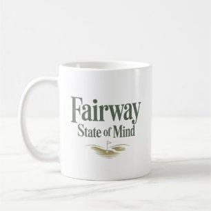 Fairway State Of Mind Retro Golf Lifestyle Kaffeetasse