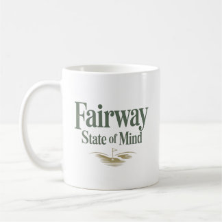 Fairway State Of Mind Retro Golf Lifestyle Kaffeetasse