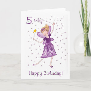 Fairy 5th Birthday Card Karte