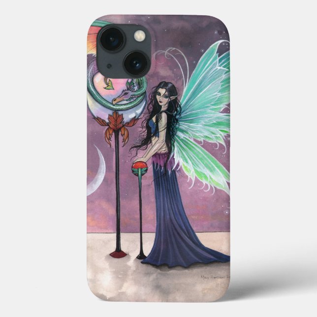 Fairy and Dragon Fantasy Art Case-Mate iPhone Hülle (Rückseite)