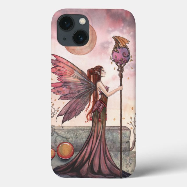 Fairy and Dragon Fantasy Art Case-Mate iPhone Hülle (Rückseite)