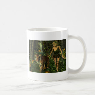 Fairy and Tiger im Dschungel Kaffeetasse