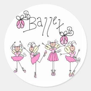 Fairy Angel Ballet Runder Aufkleber