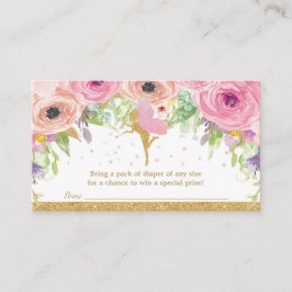Fairy Baby Duwer Diaper Raffle Floral Baby Girl Begleitkarte