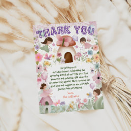 Fairy Baby Girl Dusche Blume Tee Party Dankeskarte
