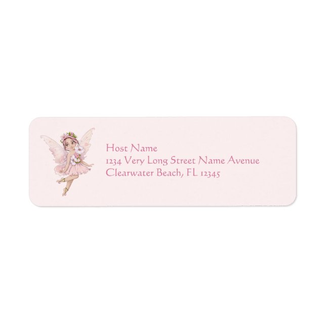 Fairy Baby "Shower by Mail" Pink Rücksendeadresse (Vorne)