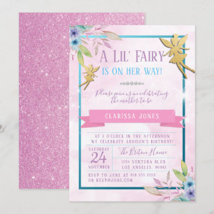 Fairy Baby Shower Einladung