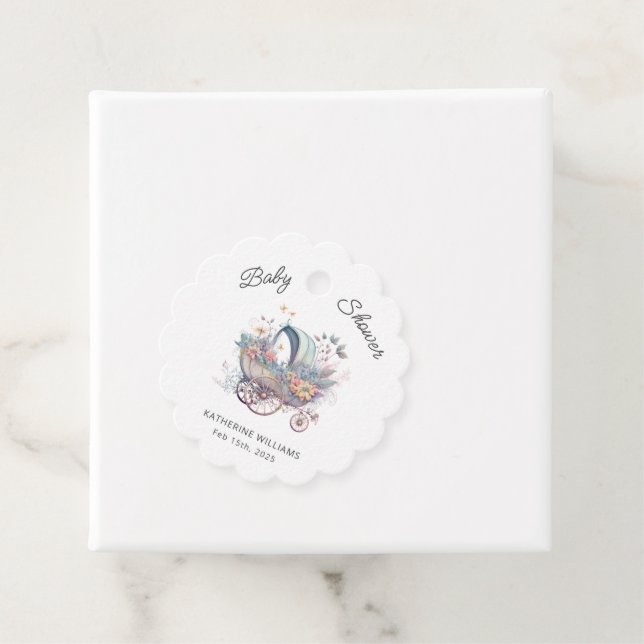 Fairy Baby Stroller Baby Dusche Geschenkanhänger (Beispiel)