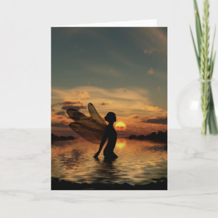 Fairy bei Sunset Grußkarte Karte