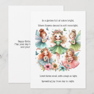 Fairy Birthday Card Einladung