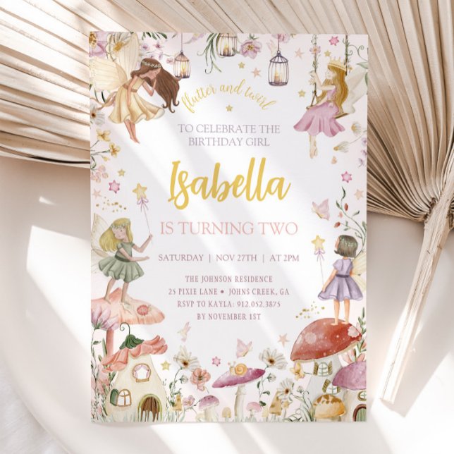 FAIRY Birthday Einladung Fee Garden Geburtstag (Von Creator hochgeladen)