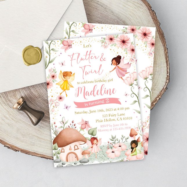 Fairy Birthday Einladung Girl Magical Garden (Von Creator hochgeladen)