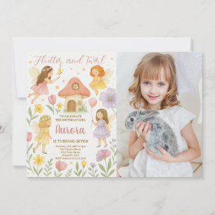 Fairy Birthday Invitation avec photo