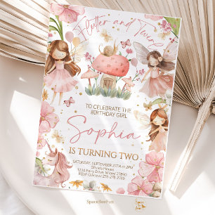 Fairy Birthday Invitation Party Magique Unicorn