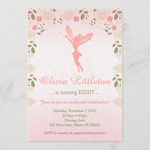 Fairy Birthday Invitation - verzauberter Gartengar Einladung
