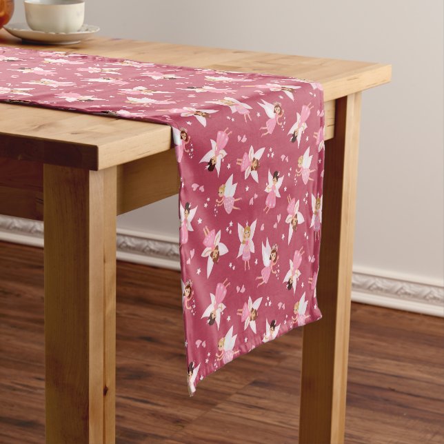 Fairy Birthday Party Cloud Table Runner Kurzer Tischläufer (Beispiel)