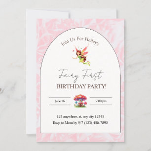 Fairy Birthday Party Invitation verticale