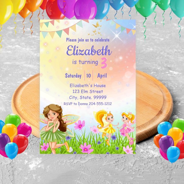 Fairy Birthday Whimsical Princess Girl Einladung (Von Creator hochgeladen)