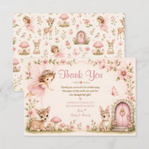 Fairy Blossom Wishes Baby Shower Thank You