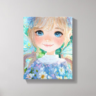 Fairy Blue Farben Kunst Wanddekoration Leinwanddruck